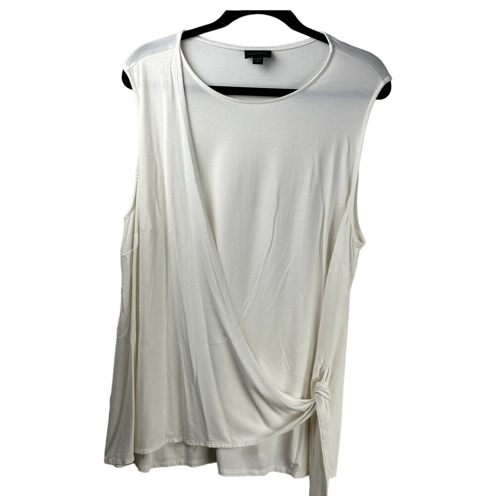J.Jill Weaver Collection Women Size 2X Sleeveless Wrap Tie Waist CottageCore Top